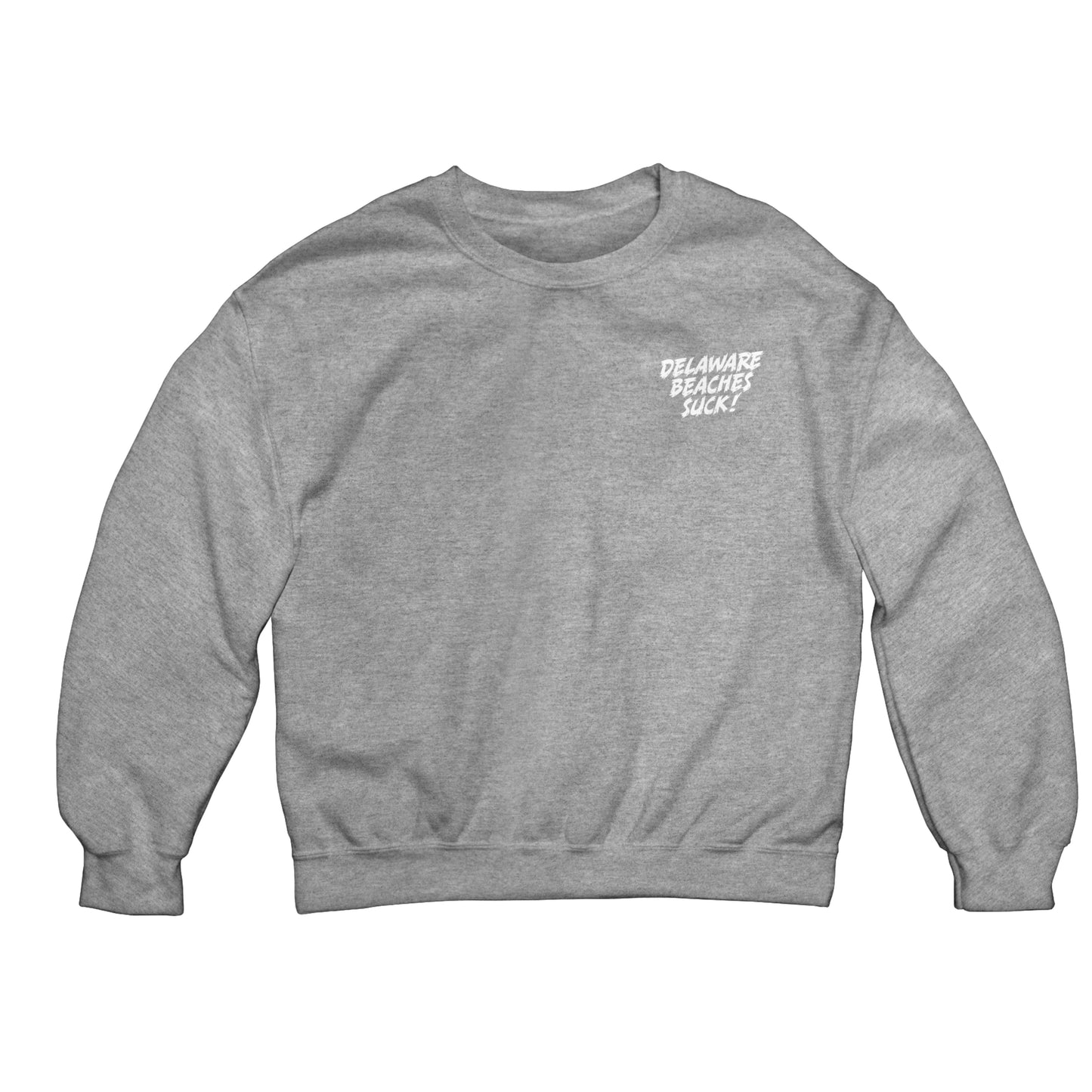 Delaware Beaches Suck Crewneck - Grey