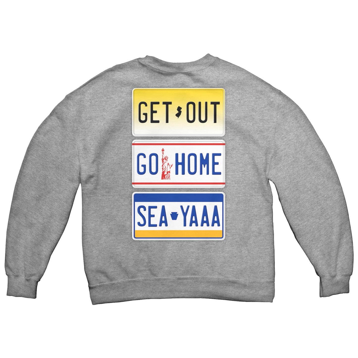 Delaware Beaches Suck Crewneck - Grey